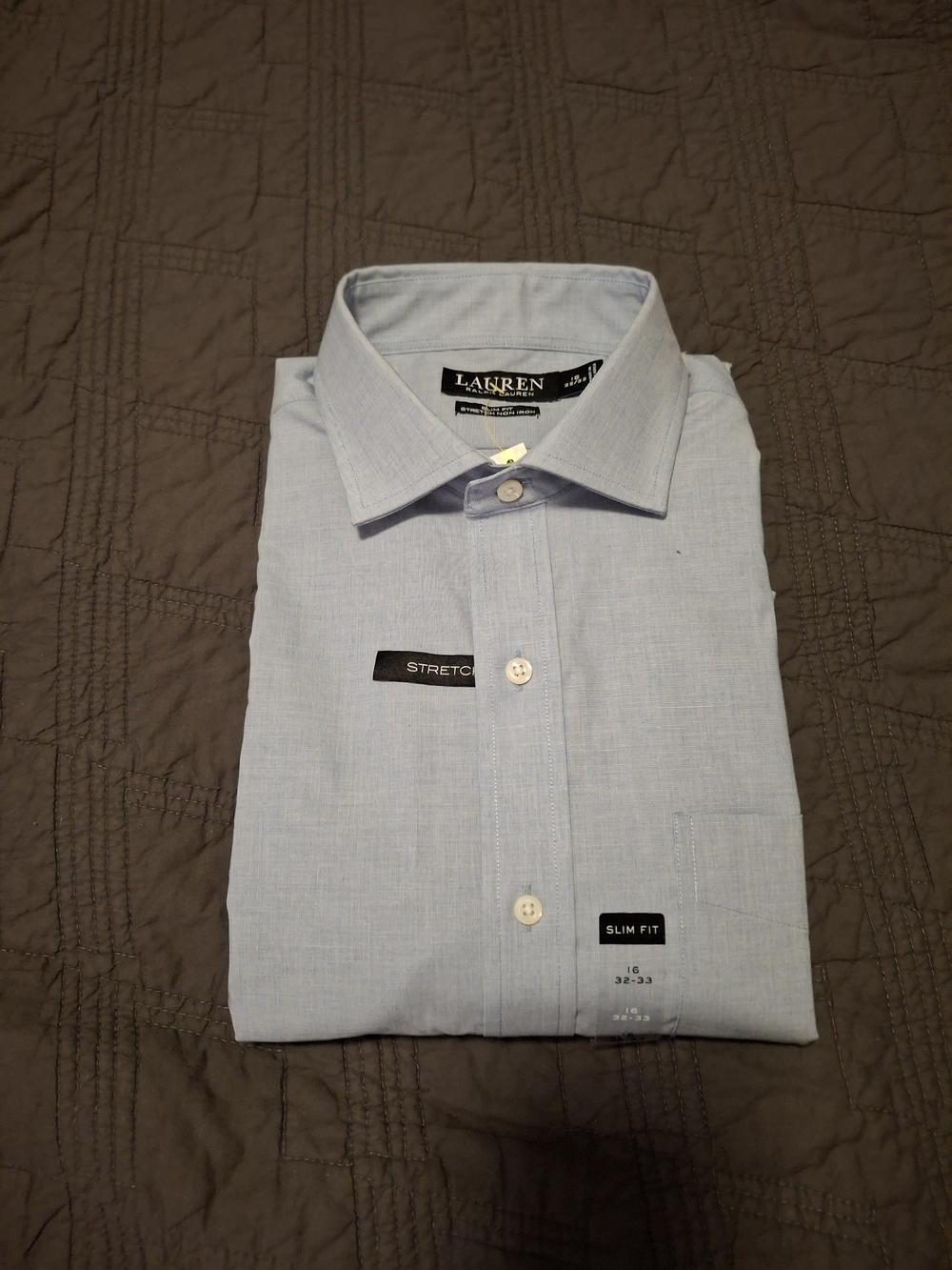 Lauren Ralph Lauren Light Blue Slim Fit Dress Shirt - Men